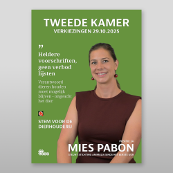 Stem voor de dierhouderij poster - mies pabon